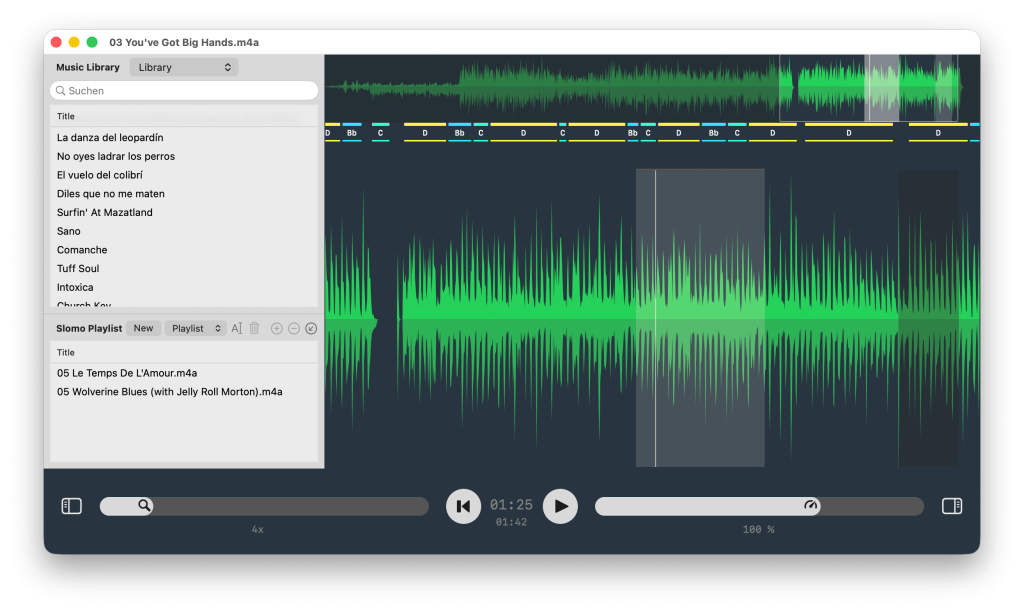 SLOMO Libary and Playlists